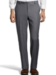 Grey Sharkskin Wool Plain Front Suit Pant | Palm Beach Wool Collection | Sam's Tailoring Fine Men Clothing
