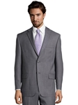 Grey Wool Sharkskin Center Vent Suit Jacket | Palm Beach Wool Collection | Sam's Tailoring Fine Men Clothing