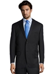 Black Wool Plain Notch Lapel Suit Jacket | Palm Beach Wool Collection | Sam's Tailoring Fine Men Clothing