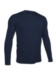 Dark Navy Long Sleeve Crew Neck Tee | 2Undr Men Tee Shirts | Sam's Tailoring Fine Men's Clothing
