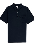 Navy Flap Pocket Comfort Pique Palms Polo | Vastrm Polo Shirts | Sam's Tailoring Fine Men Clothing