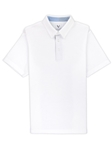 White Comfort Pique Straight Collar Hampton Polo | Vastrm Polo Shirts | Sam's Tailoring Fine Men Clothing