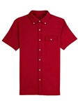 Merlot Red Comfort Pique Austin Short Sleeve Dress Shirt | Vastrm Shirts Collection | Sam's Tailoring Fine Men Clothing