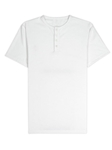 White Jersey Fabric Short Sleeve Men's Henley | Vastrm Henleys Collection | Sam's Tailoring Fine Men Clothing