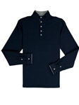 Navy Comfort Pique Mock Collar Men's Pullover | Vastrm Pullovers Collection | Sam's Tailoring Fine Men Clothing
