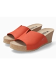 Coral Leather Lining Women's Nubuck Wedge Sandal  | Mephisto Women's Wedges Sandals | Sam's Tailoring