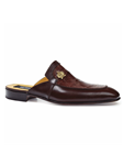 Brown Canova Alligator & Calfskin Slip On Sandal | Mauri Men's Sandals | Sam's Tailoring Fine Men's Shoes