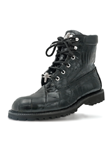 Black Commando Alligator & Ostrich Men Boot | Mauri Men's Boots | Sam's Tailoring Fine Men's Shoes