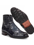 Charcoal Gray Albricci Crocodile & Alligator Boot | Mauri Men's Boots | Sam's Tailoring Fine Men's Shoes
