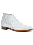 White Alligator Leather Sole Men's Boot | Mauri Men's Boots | Sam's Tailoring Fine Men's Shoes