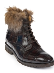 Rust Alligator & Ostrich Men's Sport Boot | Mauri Men's Boots | Sam's Tailoring Fine Men's Shoes