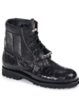 Black Alligator & Crocodile Leather Lining Boot | Mauri Men's Boots | Sam's Tailoring Fine Men's Shoes