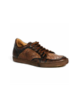 Brandy Calfskin & Body Alligator Men's Sneaker | Mauri Men's Sneakers | Sam's Tailoring Fine Men's Shoes