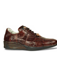Brown Cordusio Baby Crocodile Men's Sneaker | Mauri Men's Sneakers | Sam's Tailoring Fine Men's Shoes