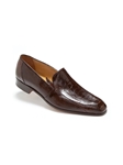 Sport Rust Marron Ostrich Leg Men's Loafer | Mauri Men's Loafers | Fine Men's Clothing