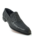 Black Romeo Hornback & Crocodile Loafer | Mauri Men's Loafers | Fine Men's Clothing