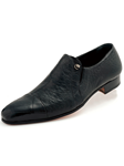 Black Danieli Alligator & Peccary Cap Toe Loafer | Mauri Men's Loafers | Fine Men's Clothing