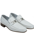 White Royalty Ostrich Bit Fine Men's Loafer | Mauri Men's Loafers | Sam's Tailoring Fine Men's Clothing
