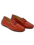 Red Scenic Ostrich & Patent Leather Driving Loafer | Mauri Men's Loafers | Sam's Tailoring Fine Men's Clothing