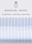 Sky Blue & White Two Ply Limited Edition Custom Shirt | Emanuel Berg Custom Shirts | Sam's Tailoring Fine Men's Clothing