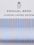 Blue, White & Brown Two Ply Limited Edition Custom Shirt | Emanuel Berg Custom Shirts | Sam's Tailoring Fine Men's Clothing