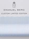 White & Sky Blue Two Ply Limited Edition Custom Shirt | Emanuel Berg Custom Shirts | Sam's Tailoring Fine Men's Clothing