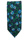 Blue, Green & White Floral Sartorial Silk Tie | Italo Ferretti Ties Collection | Sam's Tailoring Fine Men's Clothing