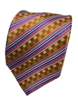 Multi Colored Geometric Print Silk XL Tie | Italo Ferretti Extra Long Ties | Sam's Tailoring Fine Men's Clothing