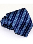 Navy Blue & Sky Blue Regimental Pattern Sartorial Tie | Italo Ferretti Ties Collection | Sam's Tailoring Fine Men's Clothing