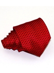 Red With Black Polka Dots Sartorial Silk Tie | Italo Ferretti Ties Collection | Sam's Tailoring Fine Men's Clothing