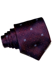 Bordeaux With Geometric Pattern Woven Silk Tie | Italo Ferretti Ties Collection | Sam's Tailoring Fine Men's Clothing