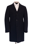 Navy Slash Pockets Cashmere Men's Overcoat | Hickey Freeman Overcoats Collection | Sam's Tailoring Fine Men Clothing