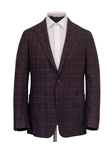 Maroon Plaid Heritage Weightless Men's Jacket | Hickey Freeman Sport Coat | Sam's Tailoring Fine Men Clothing