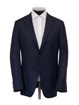 Navy Hopsack Super 140's Wool Traveler Jacket | Hickey Freeman Sport Coat | Sam's Tailoring Fine Men Clothing