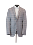 Light Grey Super 140's Wool Check Infinity Jacket | Hickey Freeman Sport Coat | Sam's Tailoring Fine Men Clothing