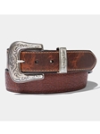 Peanut American Bison Leather Handcrafted Belt | Men's Vintage Bison Belt | Sam's Tailoring Fine Men Clothing