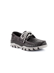 Black Alligator Belly Cowhide Print Lace-Up Loafer | Ferrini USA Men's Shoes | Sam's Tailoring Fine Men Clothing