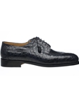 Navy Genuine Belly Alligator Men's Dress Shoe | Ferrini Dress Shoes | Sam's Tailoring Fine Men Clothing