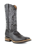 Black French Calf Leather Handcrafted Boot | Ferrini Men's Boots | Sam's Tailoring Fine Men Clothing