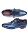 Blue Hand-Painted Lace Up Causal Shoe | Paul Parkman Causal Shoes | Sam's Tailoring Fine Men Clothing