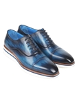Blue Leather Men's Smart Casual Oxford Shoe | Paul Parkman Causal Shoes | Sam's Tailoring Fine Men Clothing