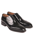 Black Polished Goodyear Welted Cap Toe Oxford | Paul Parkman Men's Oxfords | Sam's Tailoring Fine Men Clothing