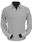 Light Grey Heateher Baby Alpaca Straight Bottom Polo | Peru Unlimited Polo Shirt | Sam's Tailoring Fine Men's Clothing