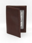 Brown Tumbled Glove Leather Gusseted Card Case | Torino Leather Wallets | Sam's Tailoring Fine Men's Clothing
