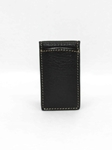Black Tumbled Glove Magnetic Money Clip | Torino Leather Wallets | Sam's Tailoring Fine Men's Clothing