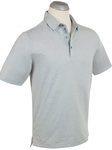 Heather Grey Performance Birdseye Jacquard Polo Shirt | Bobby Jones Shirts Collection | Sam's Tailoring Fine Men Clothing