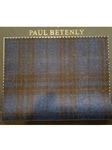 Brown Plaid On Sky Background Custom Suit | Paul Betenly Custom Suits | Sam's Tailoring Fine Men's Clothing
