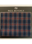 Red Check On Blue Background Custom Suit | Paul Betenly Custom Suits | Sam's Tailoring Fine Men's Clothing