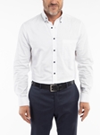 White Signature Oxford Long Sleeve Sport Shirt | Bobby Jones Shirts Collection | Sam's Tailoring Fine Men Clothing