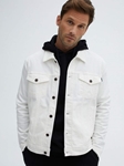 White Trucker Men's Long Sleeve Jacket | Stone Rose Jackets | Sam's Tailoring Fine Men's Clothing